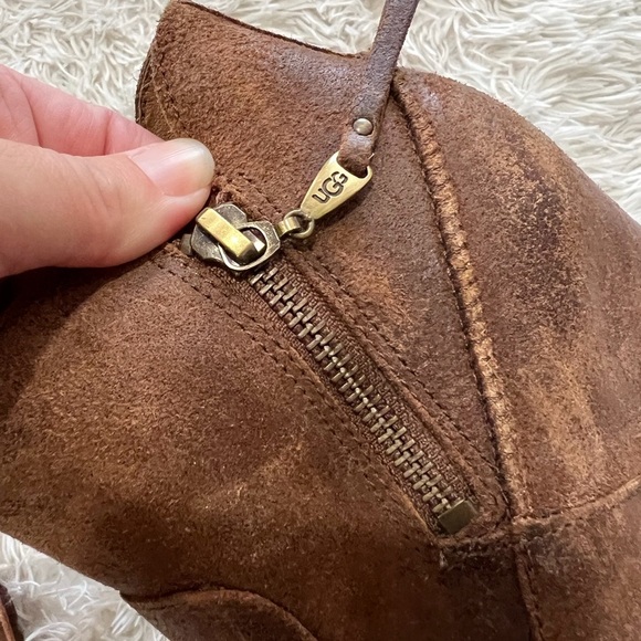Ugg Myrna Chestnut Wedges Boots - size 6.5 - Picture 9 of 10